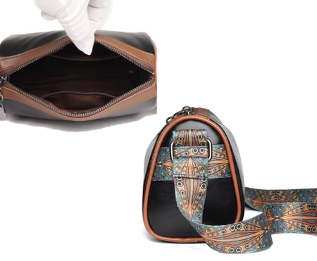 Elegant negru piele femei sac de umăr postbag