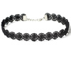 Set de 12 colier negru din dantelă