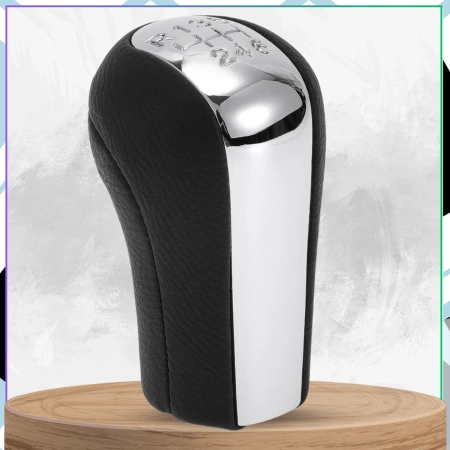 Buton schimbător de viteze Toyota Corolla Yaris Aygo Verso Avensis RAV4 Piele cromată