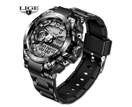 Ceas bărbați LED LIGE digital WATERPROOF + Cutie
