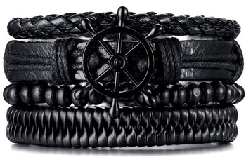Punk Set Bratara Piele PIELE