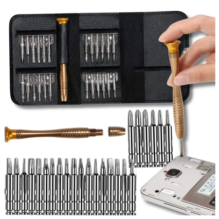 Set de șurubelnițe de precizie 25 în 1, șurubelnițe, biți TORX + carcasă