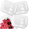 Set organizator transparent pentru geanta cosmetica valiza 3 piese alb