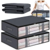 Set organizator de 2 piese pentru dulap, geantă mare gri, 60x45cm