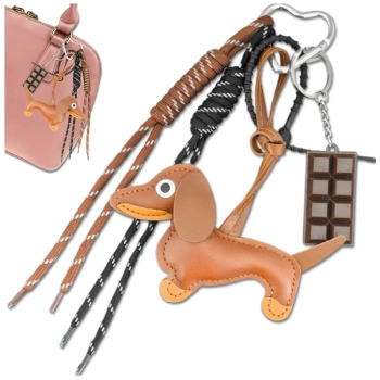 Breloc pentru chei, geantă, breloc, pandantiv, ciocolată, teckel maro