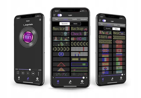 Display color LED, pentru masina, Melex, Bluetooth, USB, proiect XXXL