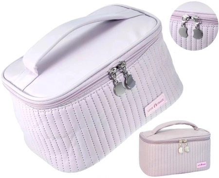 Organizator elegant patrat pentru geanta cosmetica din piele ecologica