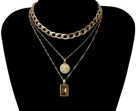 Colier cu lanț cu șocuri multi la modă pentru femei