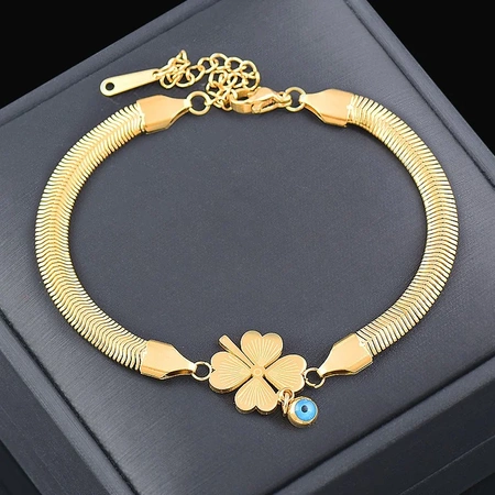 Bratara eleganta de sarpe aurie din otel chirurgical