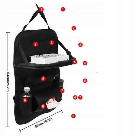 Organizator auto, masă pentru copii cu tabletă și suport pentru pahare