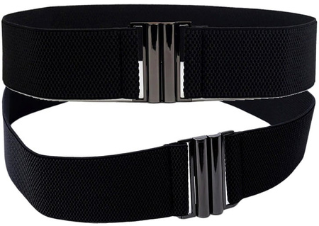 Curea elegantă pentru femei, centură neagră lată, elastică