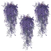Flori artificiale de salcie decorative suspendate, 3 buc, cățărare violet