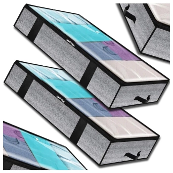 Organizator 2 buc. geanta sub pat pentru lenjerie de pat rezistent la praf pentru garderoba