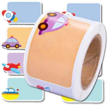 Autocolante etichete etichetă colorată pe rolă 100 buc pentru copii DIY