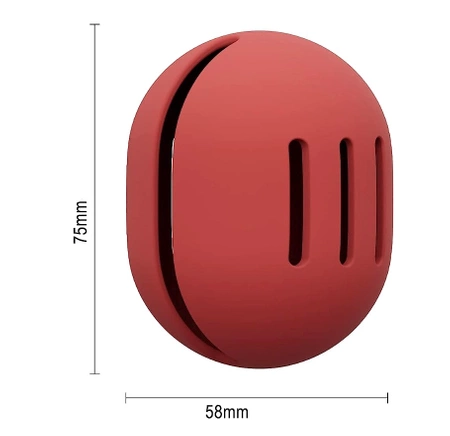 Burete gri in lacrimi pentru blender de machiaj + carcasa rosu