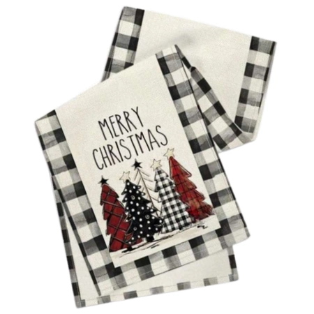 Față de masă albă pentru masa de Crăciun