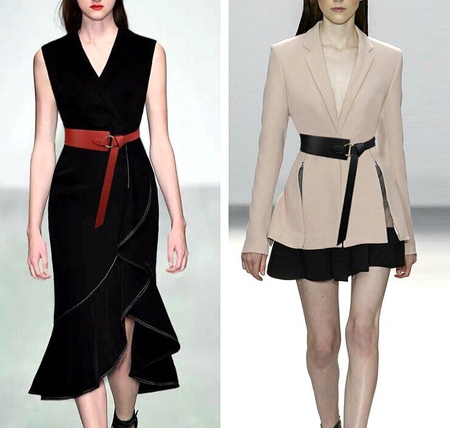 Rochii de dama cu centura la moda Cravata talie larga