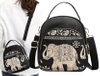 Femeii mici rucsac sac de umăr 2in1 negru rucsac urban