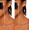 Lant de ochelari elegant auriu cu zirconi decorativi