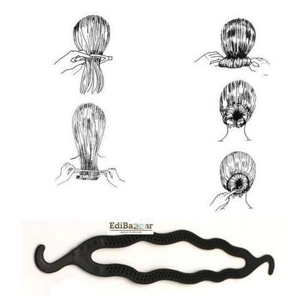 Agrafe, set de 4 piese, pentru a-ti prinde parul intr-un coc vintage HAIRAGAMI