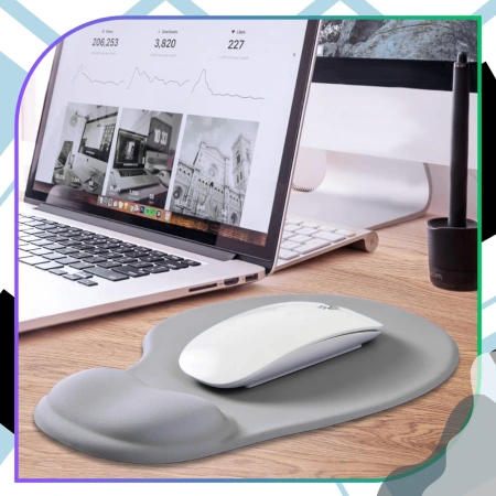 Suport ergonomic pentru încheietura mâinii, gri, antiderapant