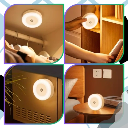 Lampă de perete LED cu ecran tactil USB fără fir