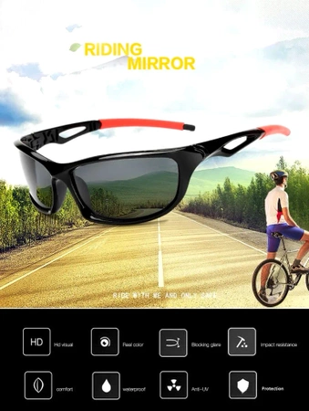 Ochelari de conducere sport polarizati, universali negri