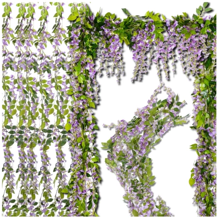 Agățat flori decorative violete artificiale 1buc cățărare pentru ghirlande de viță de vie