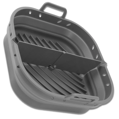 Inserție din silicon pentru friteuză cu aer, tavă de copt reutilizabilă, gri