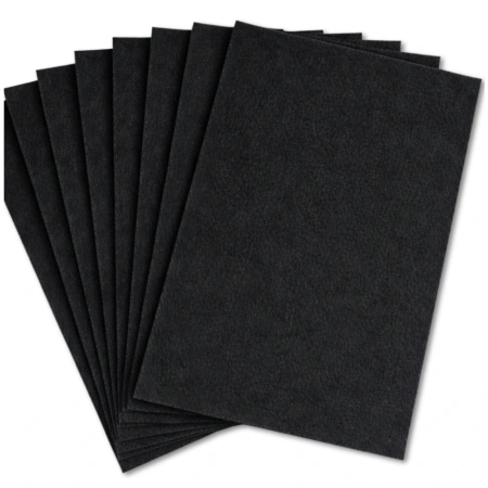 Foi decorative din fetru negru 30x30cm set de 10
