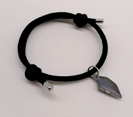 Bratara magnetica de prietenie pentru cupluri, inima, 2 bucati