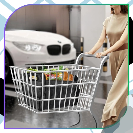 Organizator pliabil pentru portbagaj auto cu buzunare matlasate