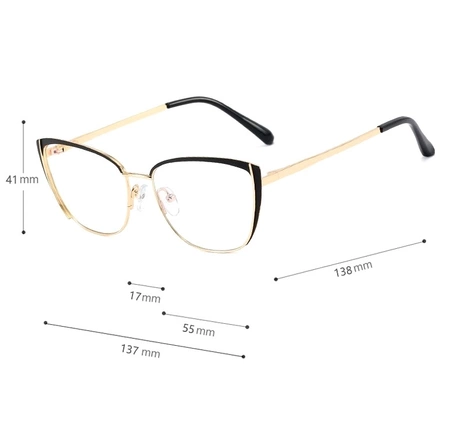 Ochelari eleganti pentru pisica cu antireflex, aurii