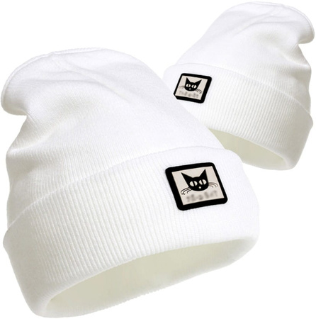 Căciulă de pisică beanie cu dungi calde pentru femei