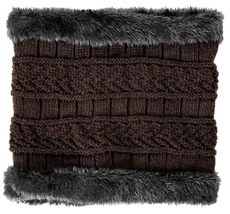 Set barbati: palarie + esarfa, tunel izolat, maro