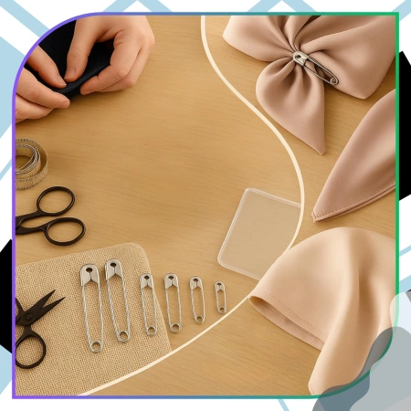 Ace de siguranță, set de 460 buc., ace de siguranță mici, mari, argintii, pentru croitorie