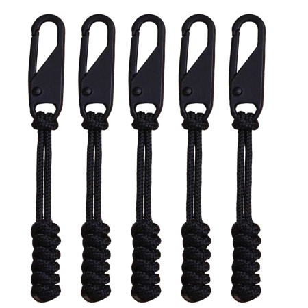 Set pandantive din metal negru, 5 piese, sfoară pentru fermoare