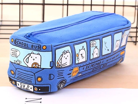 Trusa, autobuz școlar, geantă cosmetică, ghiozdan, tub