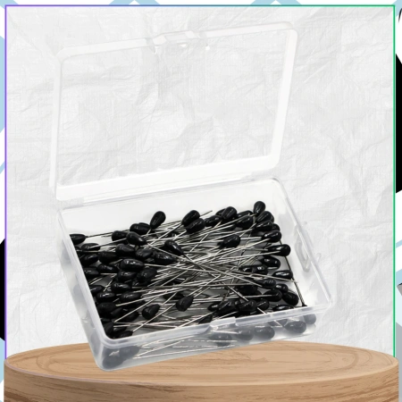 Ace și ace de croitorie cu cap în formă de lacrimă 55 mm, set de 50 de bucăți