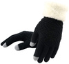 Mănuși de iarnă negre cu atingere caldă pentru femei cu ursuleț de pluș