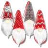 Gnom de Crăciun Moș Crăciun 15 cm Set de agățat Gnome de 4