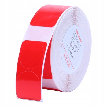 Autocolante cu etichete termice NIIMBOT 14x28mm roșu rotund x205