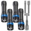 Set complet lanternă LED 4 buc + adaptoare pentru șurubelniță 3 buc