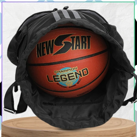 Rucsac sport negru cu șnur de strângere pentru antrenament de gimnastică, geantă de sală