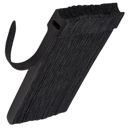 Clemă de cablu cu velcro pentru fixarea firelor, set de 100 bucăți, neagră, 12x150mm