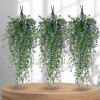Flori artificiale decorative suspendate, 3 buc, cățărare mov