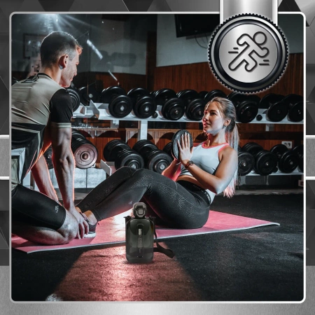 Sticla de 750 ml, sticla de apa sport TRESSARI pentru alergat, PC negru solid