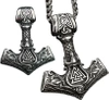 Colier bărbătesc argint Hammer of THOR MJOLNIR, oțel