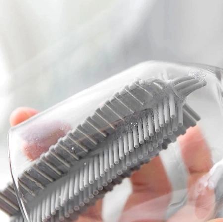 Perie din silicon pentru curățarea paharelor înalte, sticlelor și borcanelor