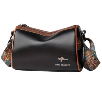 Elegant negru piele femei sac de umăr postbag